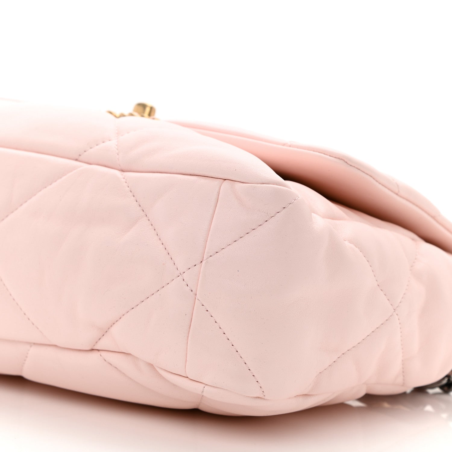 Chanel Lambskin Quilted Large Chanel 19 Flap Light Pink 10 of 10