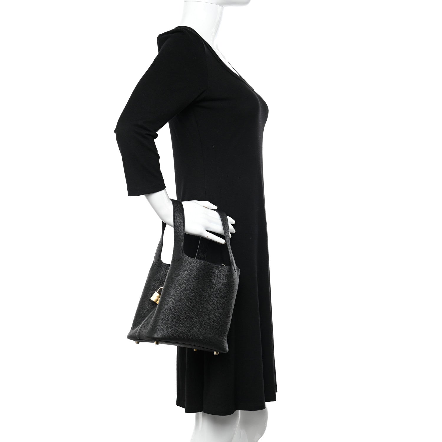 Hermes Taurillon Clemence Picotin Lock 18 PM Black 2 of 11