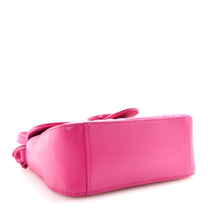 Gucci Calfskin Matelasse Monochrome Mini GG Marmont Top Handle Shoulder Bag Classic Fuxia 4 of 10