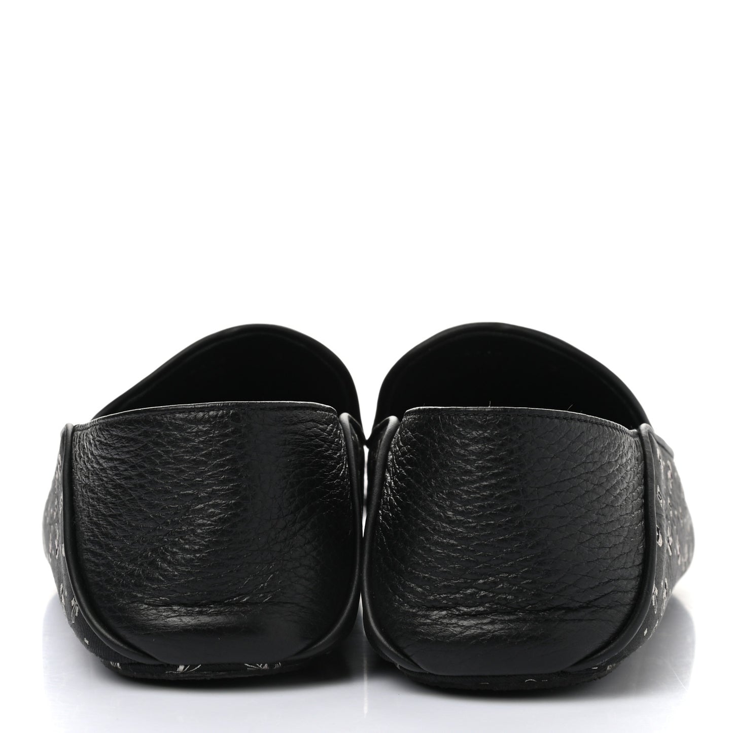 Canvas Calfskin Karlito Slip On Moccasin Loafers 7 Black