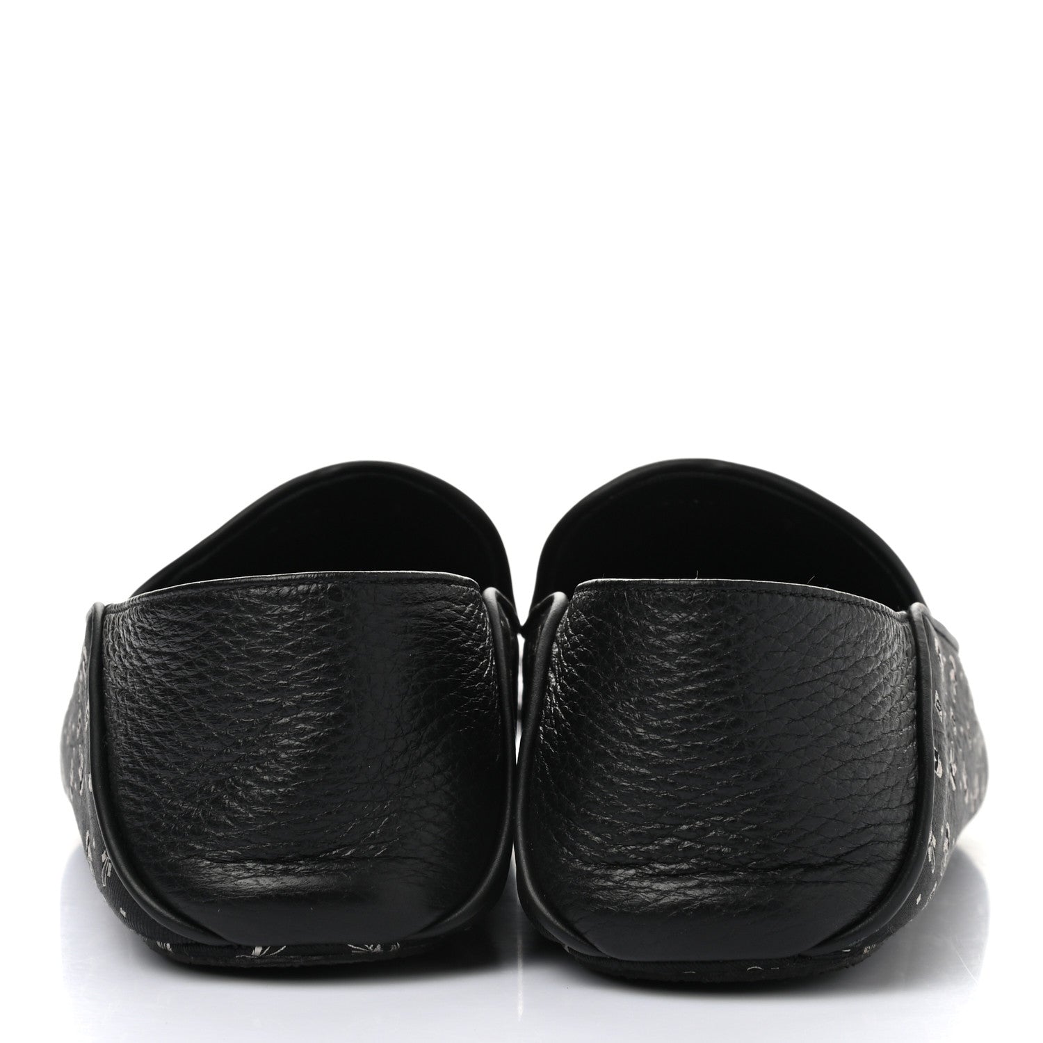 Fendi Canvas Calfskin Karlito Slip On Moccasin Loafers 7 Black 8 of 9