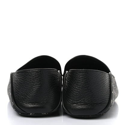 Fendi Canvas Calfskin Karlito Slip On Moccasin Loafers 7 Black 8 of 9