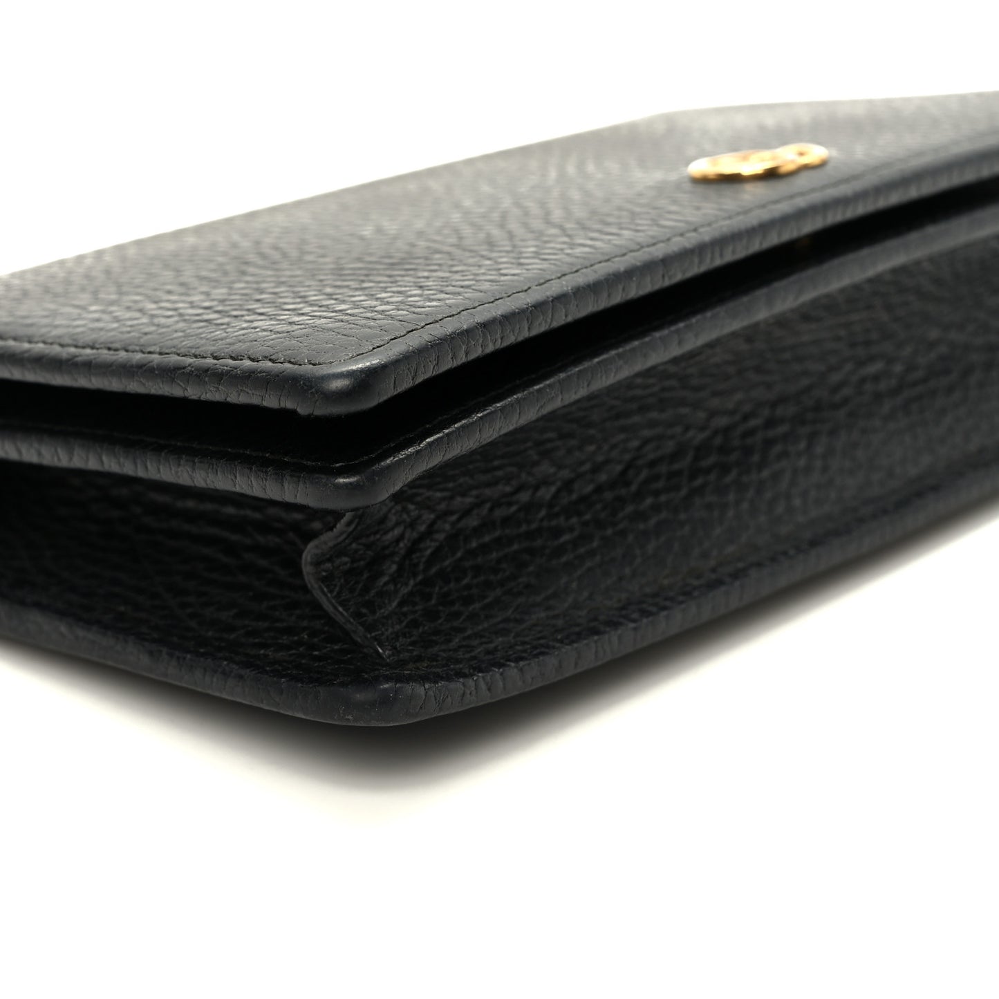 Calfskin Mini GG Marmont Chain Wallet Black
