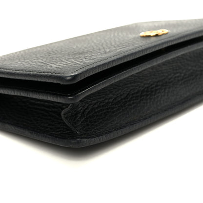Gucci Calfskin Mini GG Marmont Chain Wallet Black 8 of 9