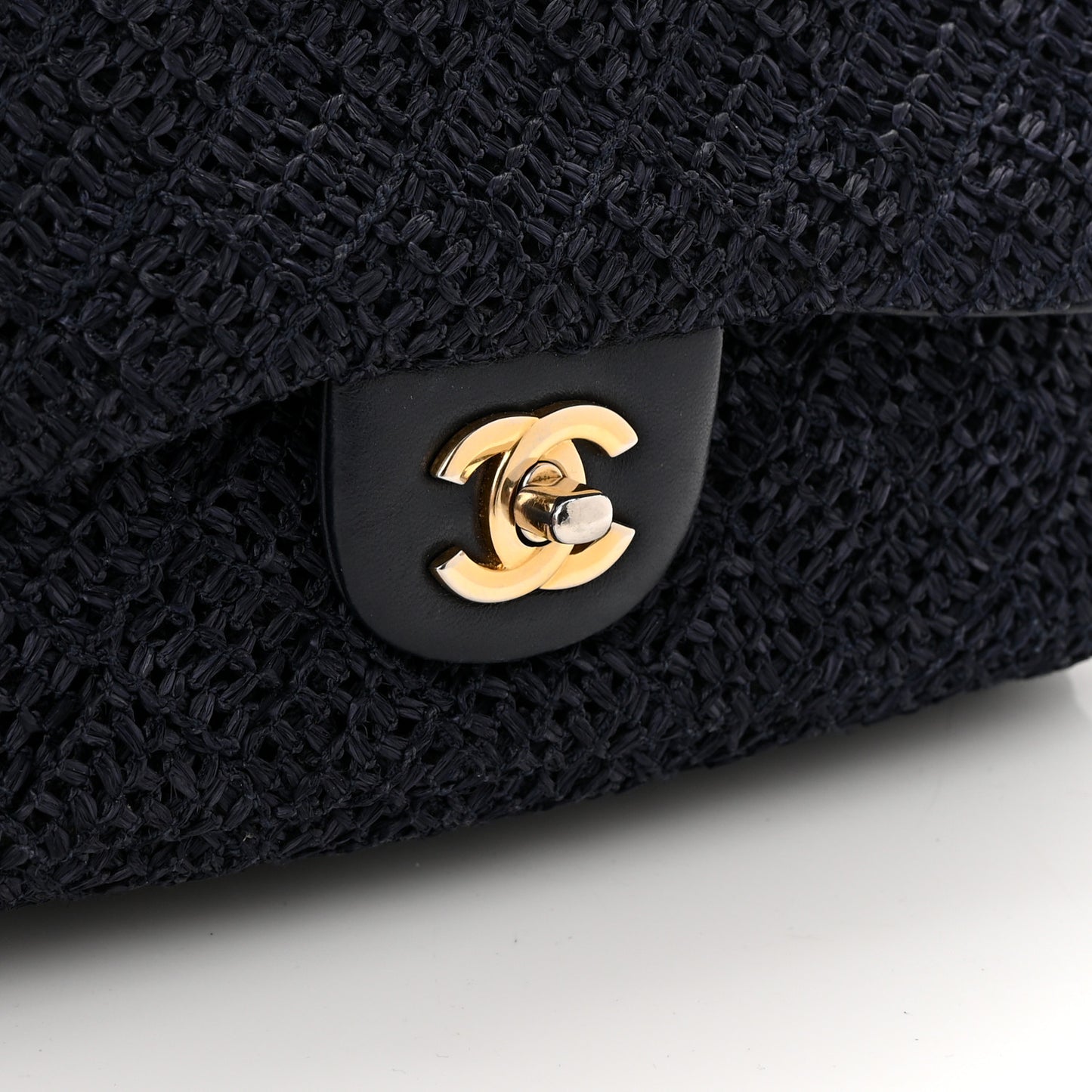 Woven Nylon Medium Single Flap Blue