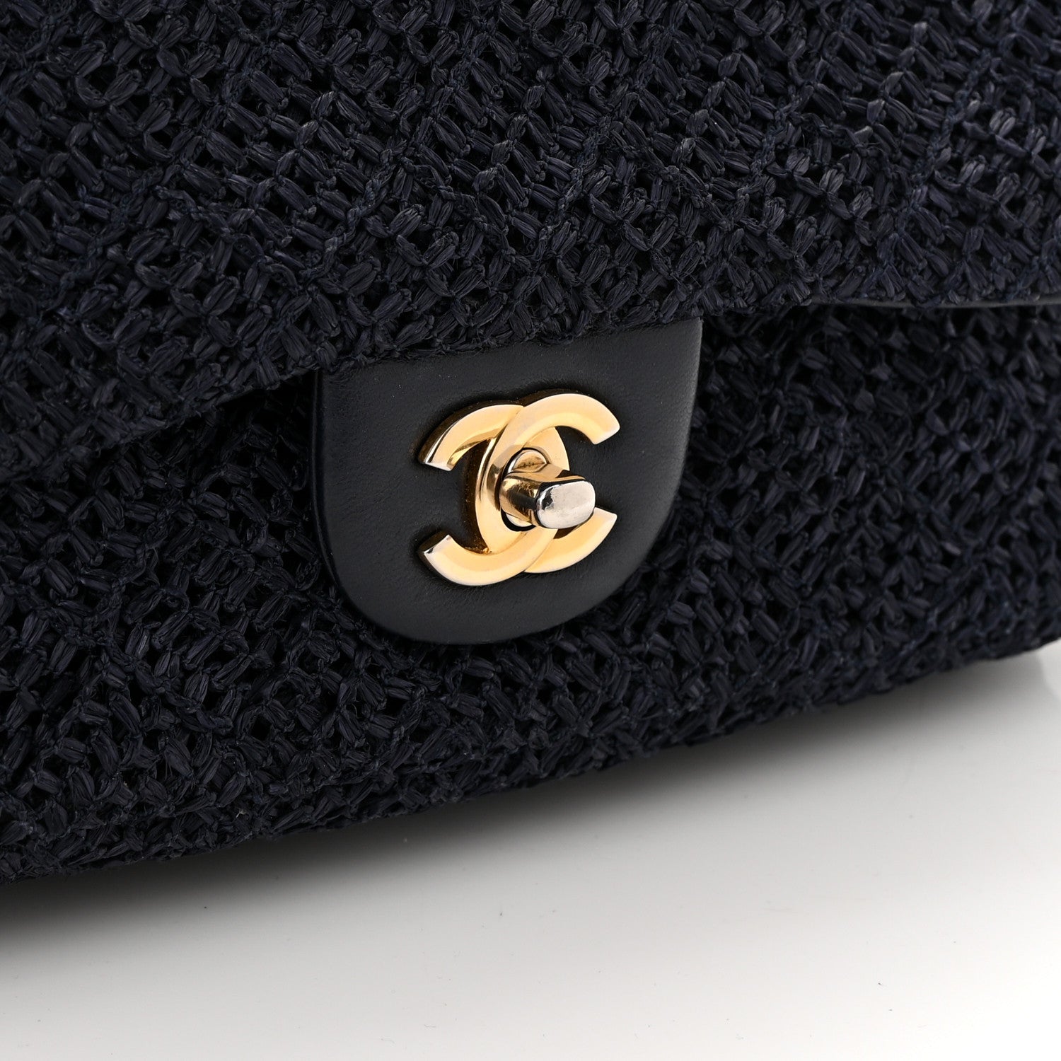 Chanel Woven Nylon Medium Single Flap Blue 13 of 16