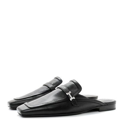 Hermes Goatskin Groupie Mule 38 Black 3 of 9