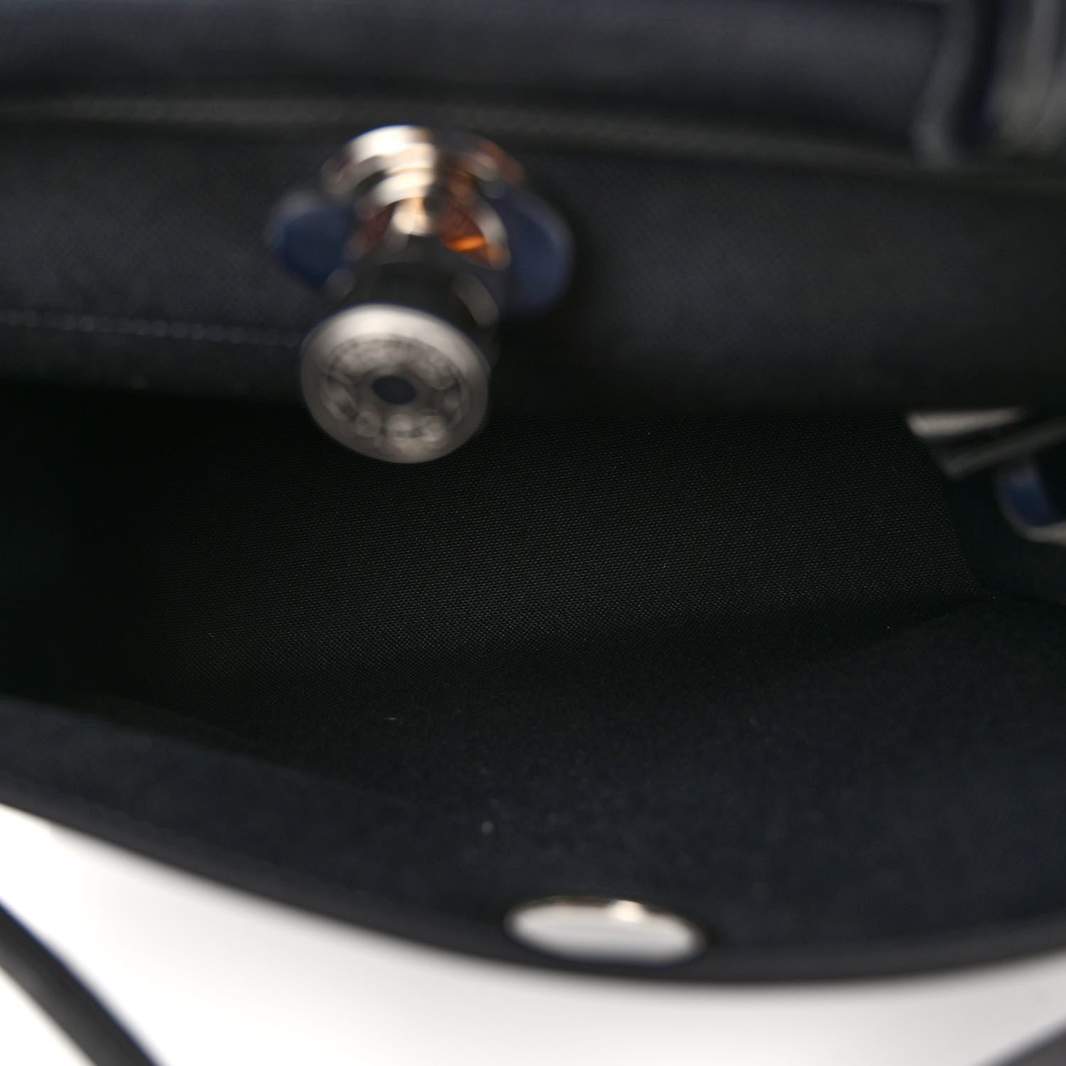 Hermes Military Toile Vache Hunter Herbag Zip PM 31 Black Bleu Indigo 7 of 10