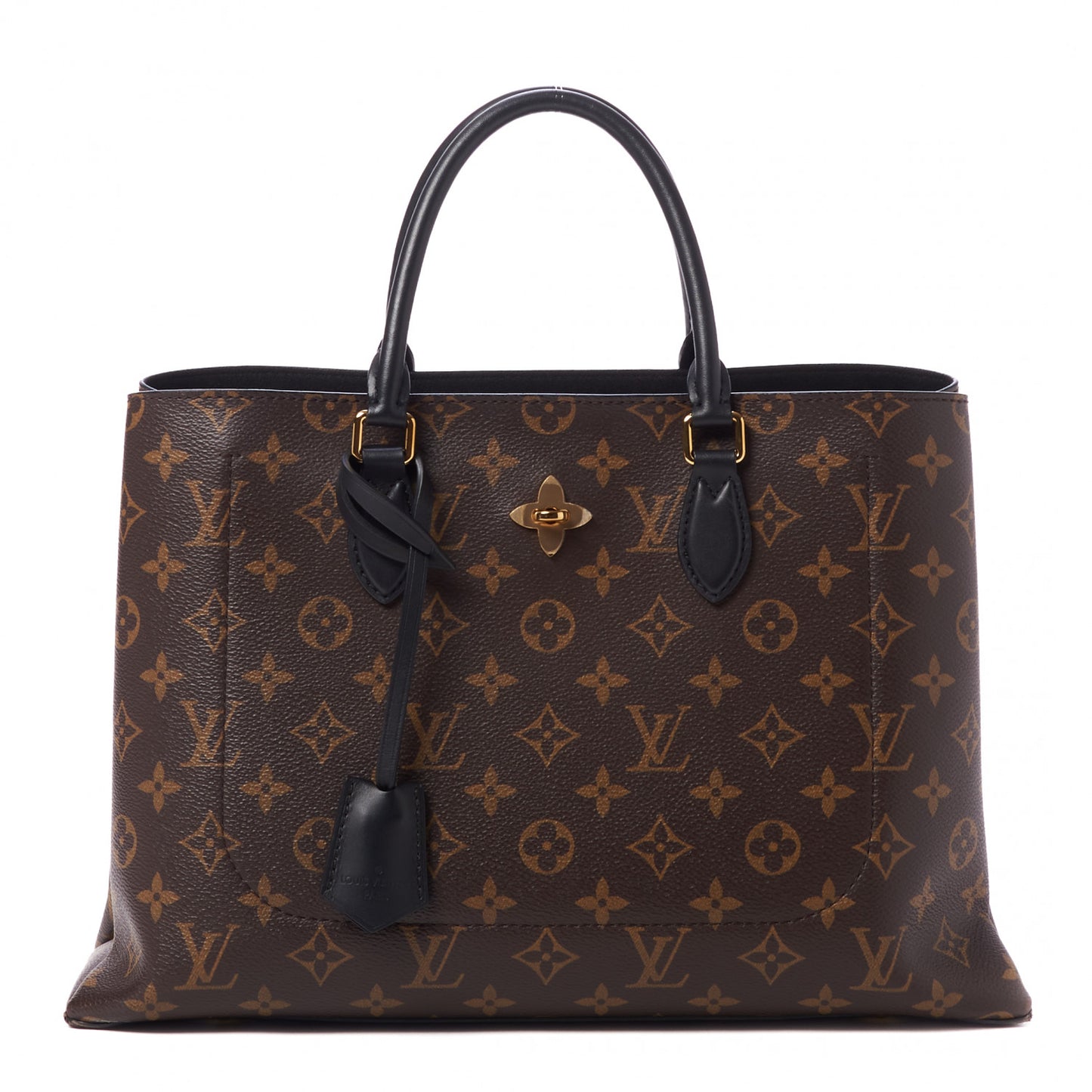 Monogram Flower Tote Black