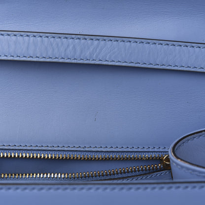 Gucci Calfskin Embroidered Medium Sylvie Top Handle Bag Clear Sky Blue 9 of 16