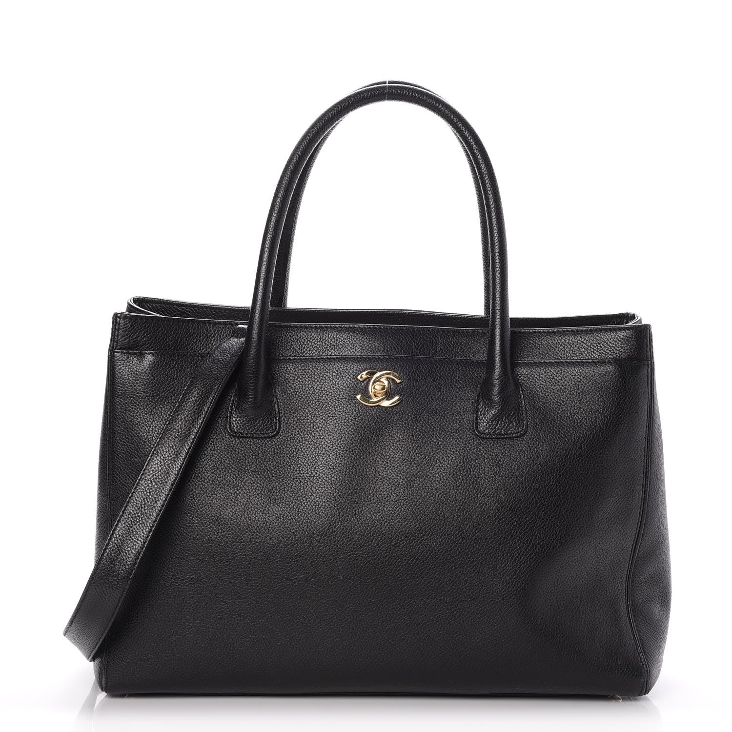 Chanel Calfskin Cerf Executive Shopper Tote Black 1 of 8