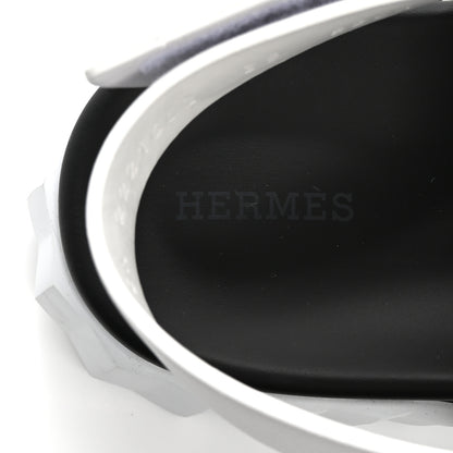 Hermes Calfskin Goatskin Electric Sandals 39 White 7 of 9
