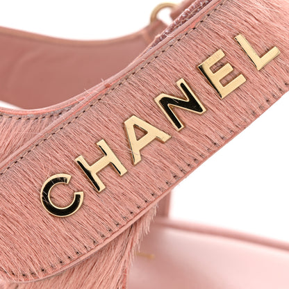 Chanel Calfskin Hair Suede Shearling Dad Sandals 40 Light Pink 11 of 12