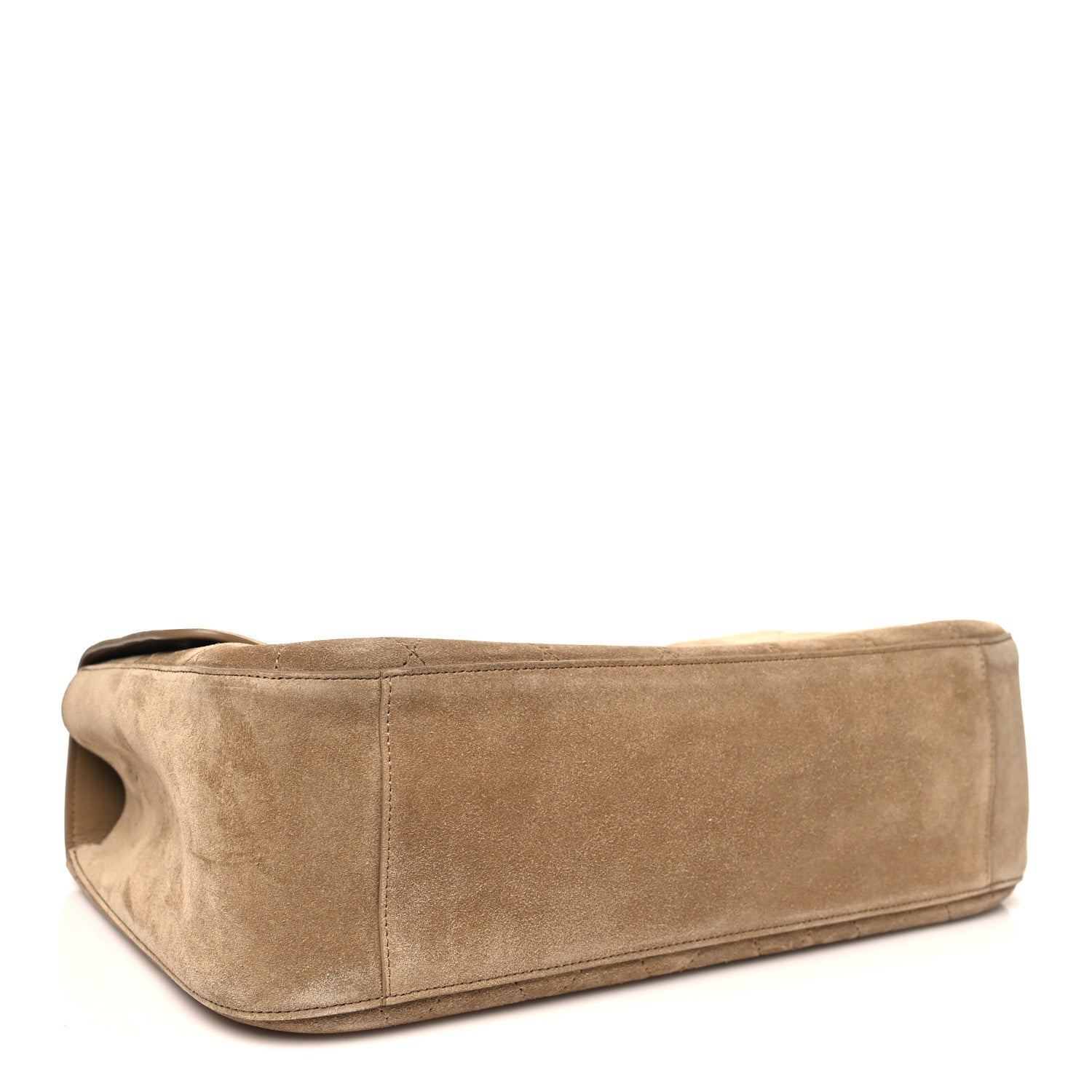 Chanel Suede Calfskin Small Souplissimo Maxi Flap Dark Beige 4 of 11