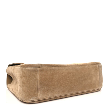 Chanel Suede Calfskin Small Souplissimo Maxi Flap Dark Beige 4 of 11