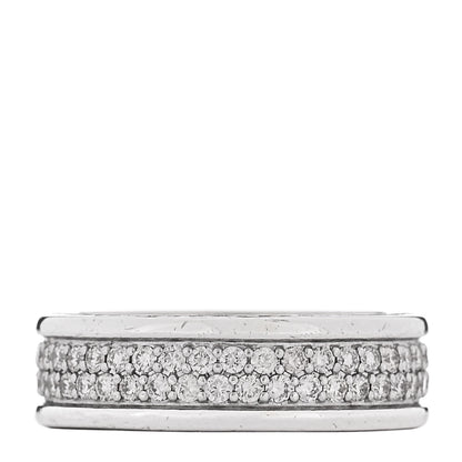 David Yurman Sterling Silver Diamond Streamline Two-Row Band Ring 57 8 1 of 5