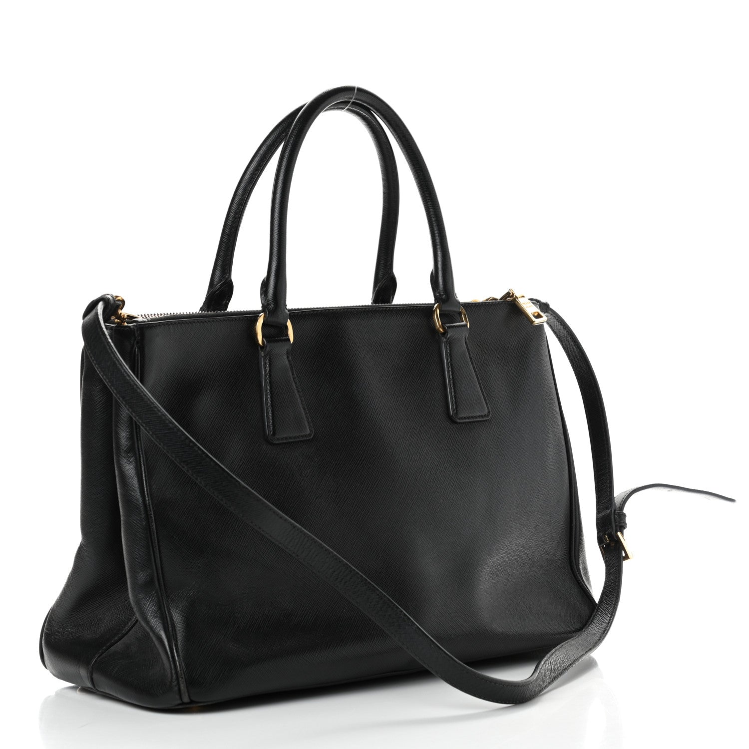 Prada Saffiano Medium Galleria Double Zip Tote Black 3 of 11
