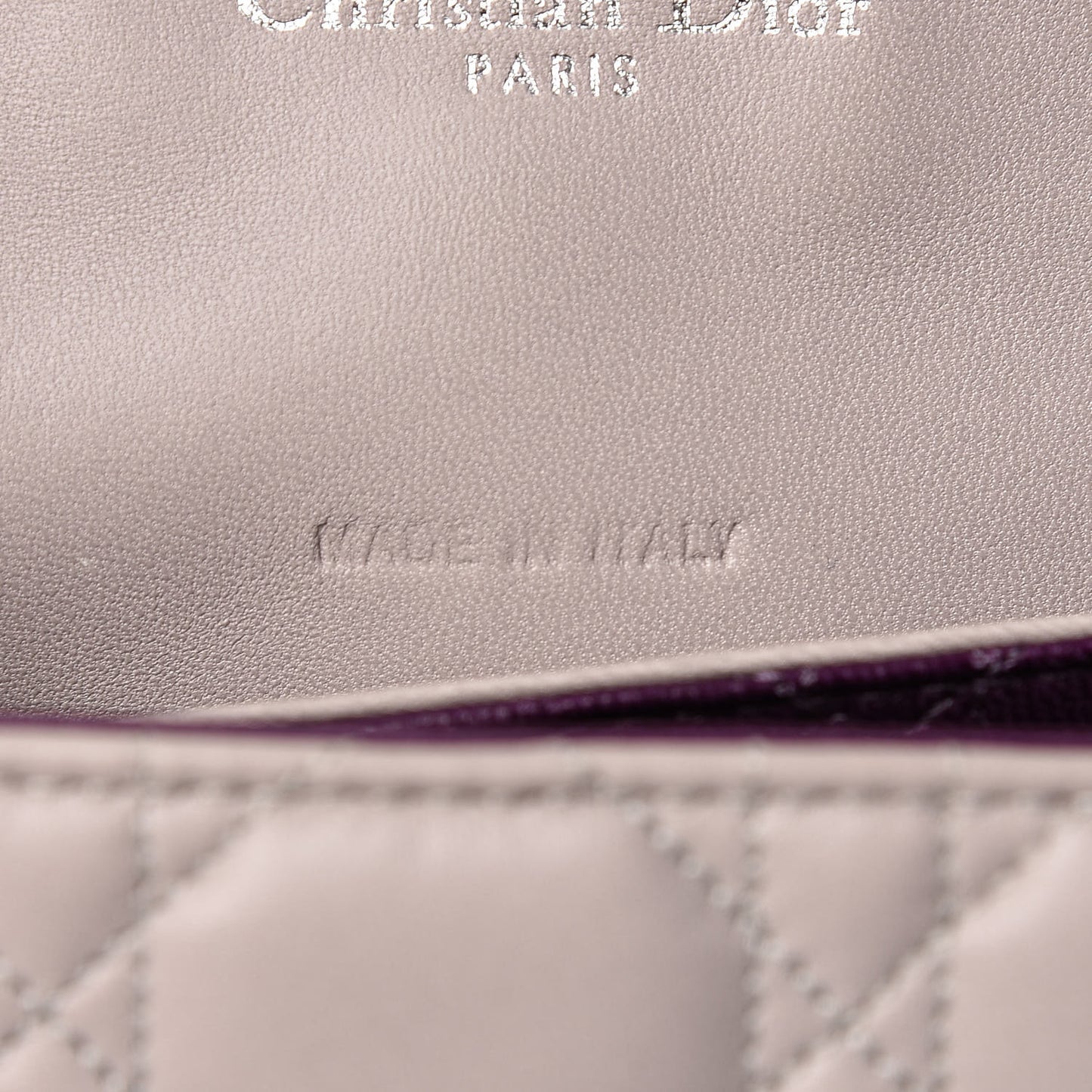 Lambskin Cannage Medium Miss Dior Flap Grey