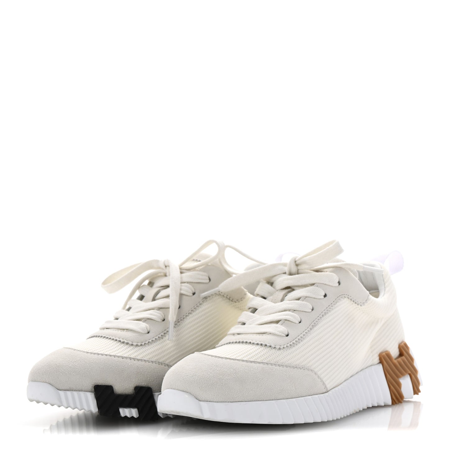 Graphic Mesh Suede Goatskin Womens Bouncing Sneakers  36 White