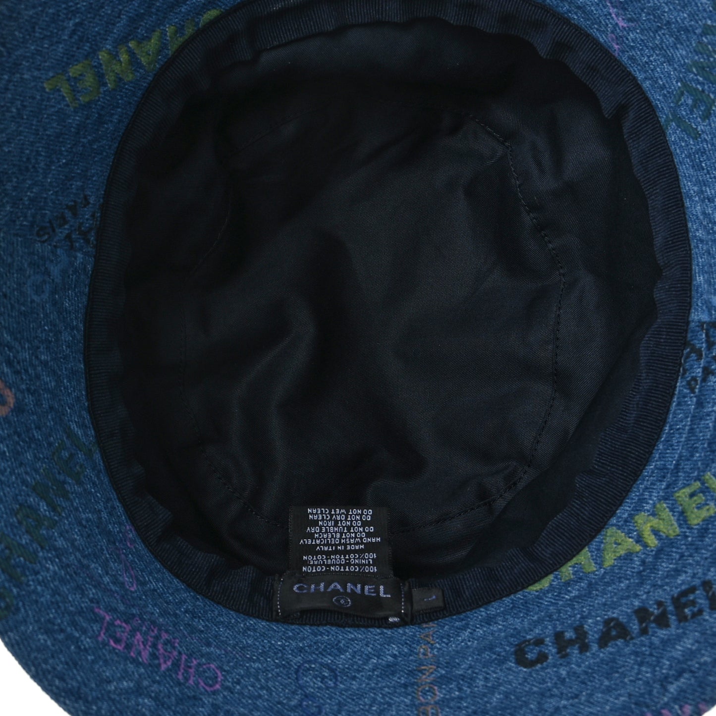 Denim Mood Cloche Bucket Hat L Blue