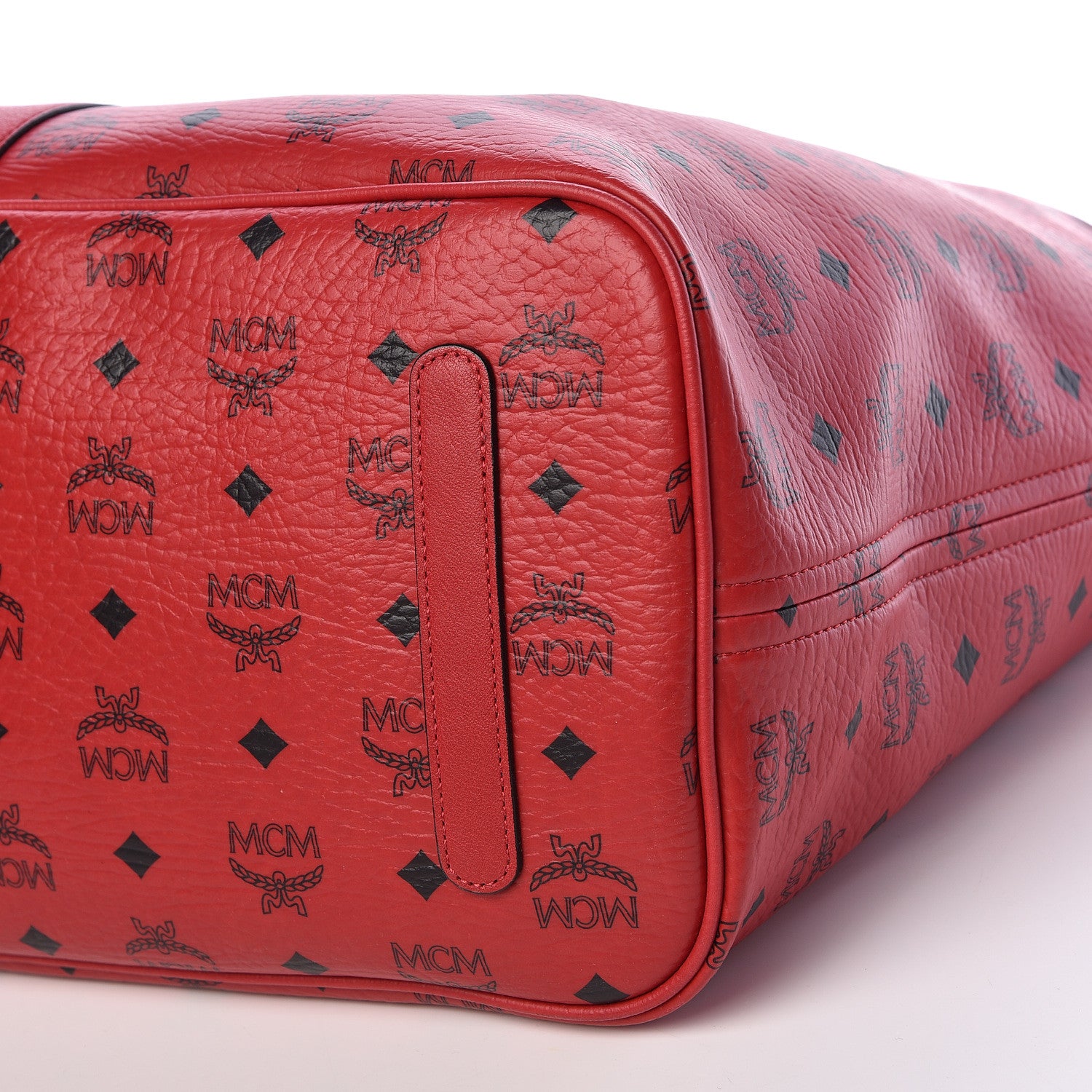 MCM Visetos Large Liz Reversible Shopper Tote Ruby Red 11 of 20