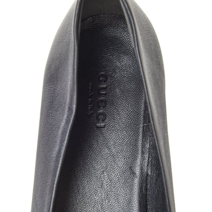 Gucci Calfskin Sachalin Ballerina Flats 38.5 Black 7 of 10