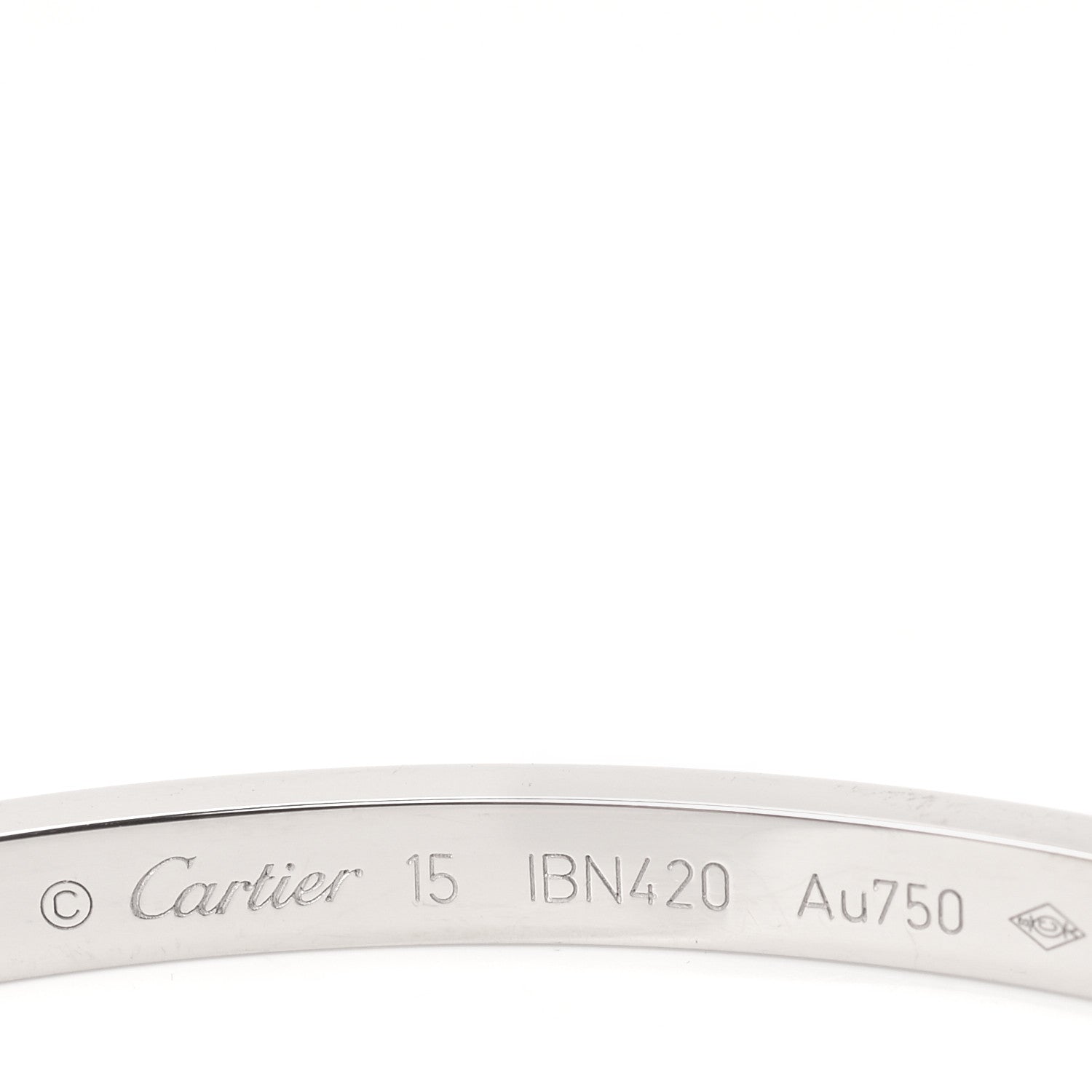 Cartier 18K White Gold Small LOVE Bracelet 15 4 of 5