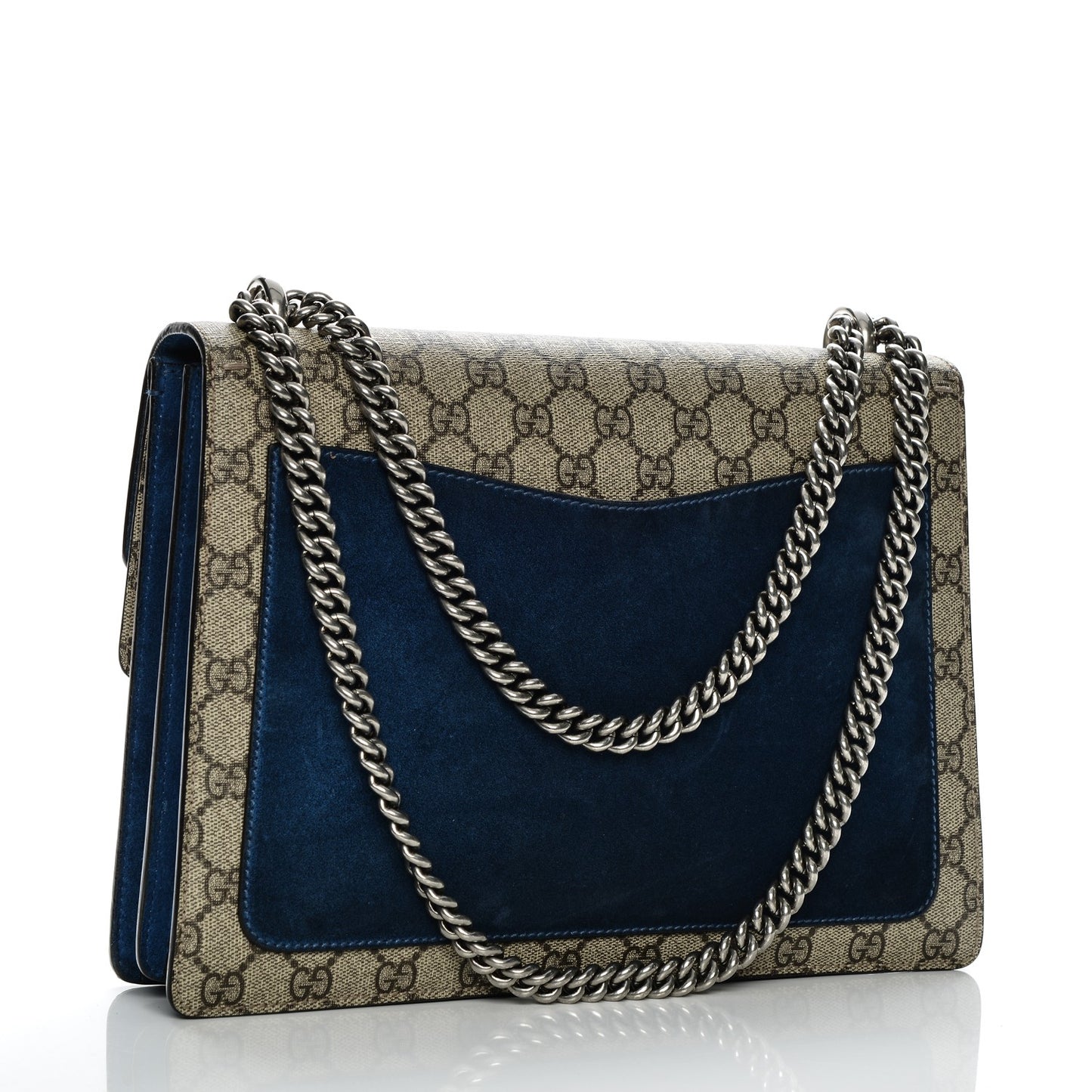 GG Supreme Monogram Medium Dionysus Shoulder Bag Blue