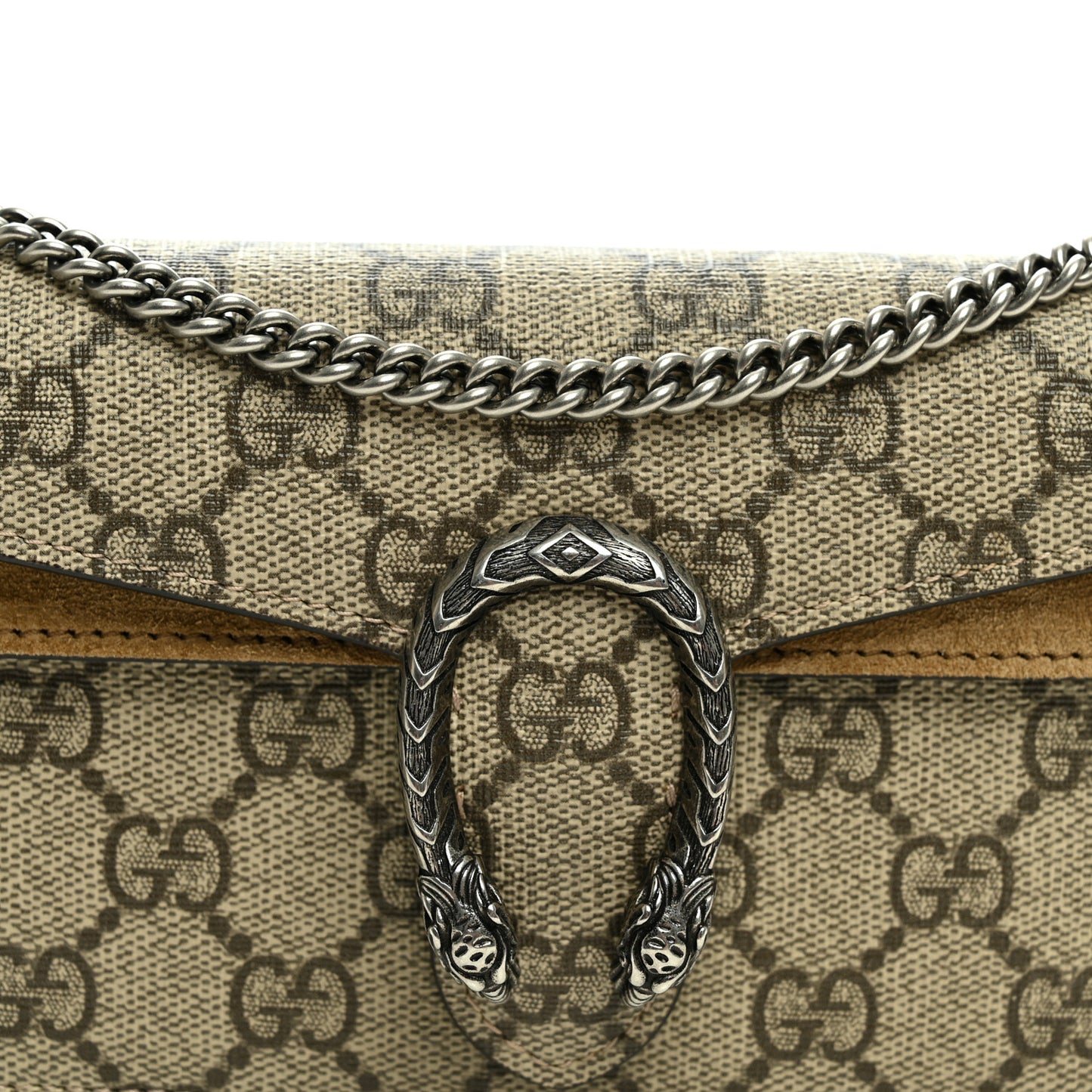 GG Supreme Monogram Super Mini Dionysus Shoulder Bag Taupe