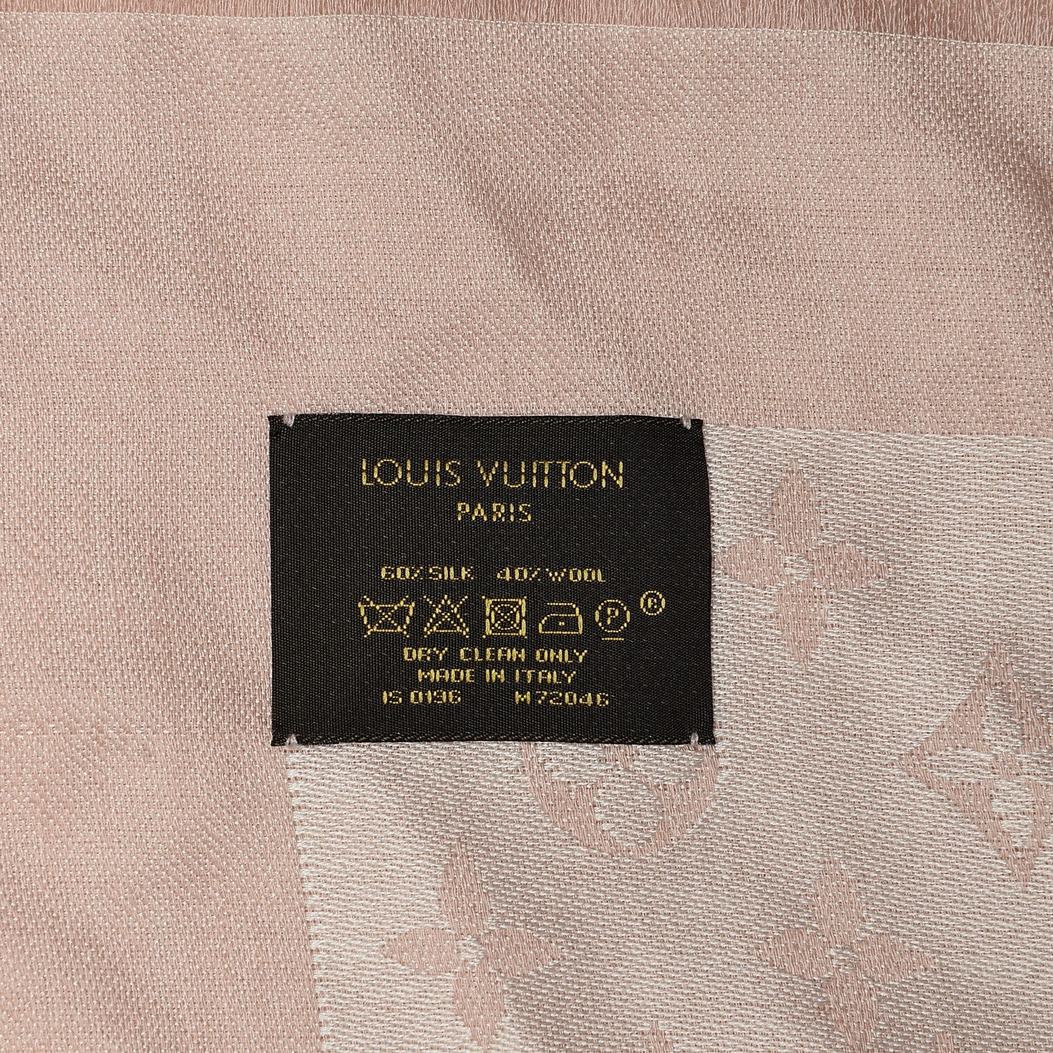 Louis Vuitton Silk Wool Monogram Denim Shawl Rose 5 of 5