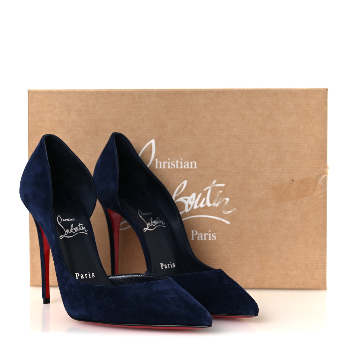 Christian Louboutin Suede Iriza 100 Pumps 38.5 Obscur 10 of 10