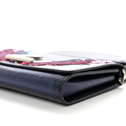Louis Vuitton Epi Sequins Flame Twist Chain Wallet Blue Nuit 9 of 9