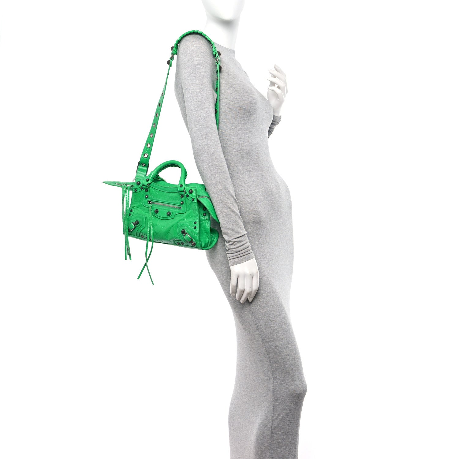 Balenciaga Agneau Arena Neo Cagole Handbag XS Vivid Green 2 of 11