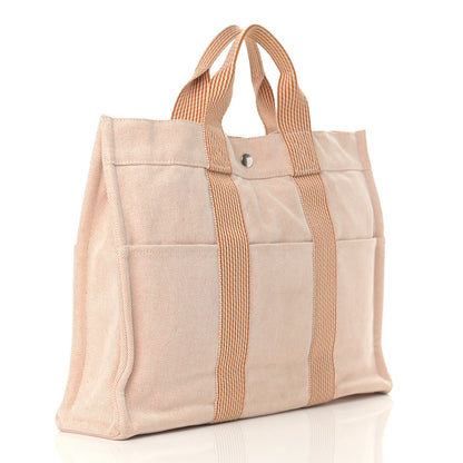 Hermes Canvas Herline MM Tote Orange 3 of 13