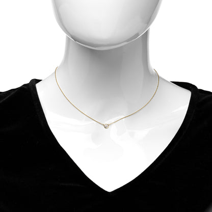 Tiffany 18K Yellow Gold Diamond .25ct Elsa Peretti Diamonds by the Yard Pendant Necklace 2 of 5