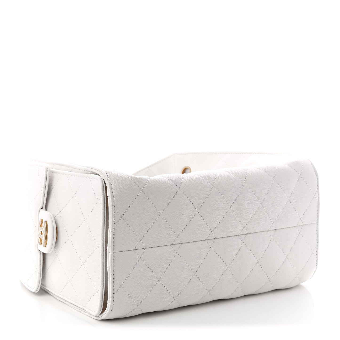 Caviar Quilted Small Chanel 25 Handbag White White