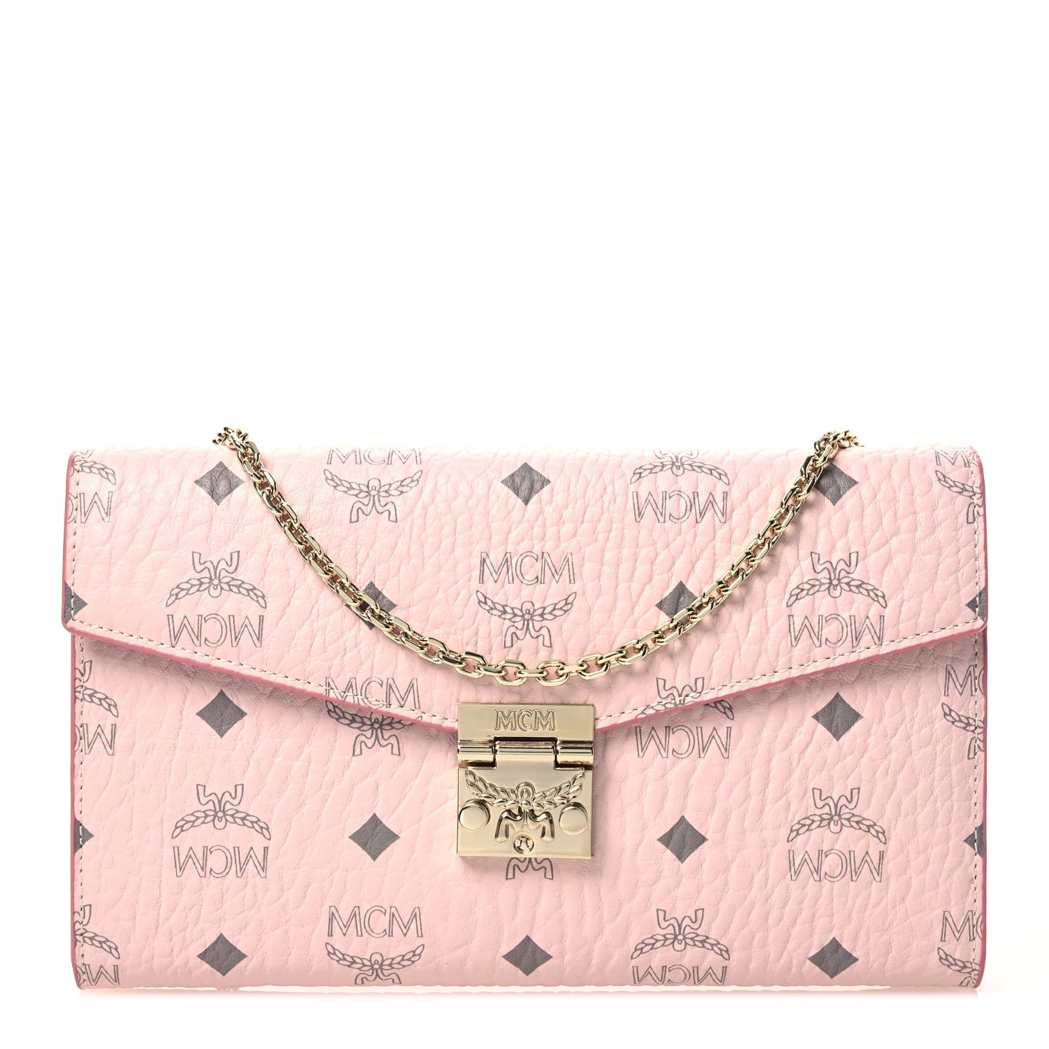 MCM Visetos Medium Patricia Wallet On Chain Soft Pink 1 of 11