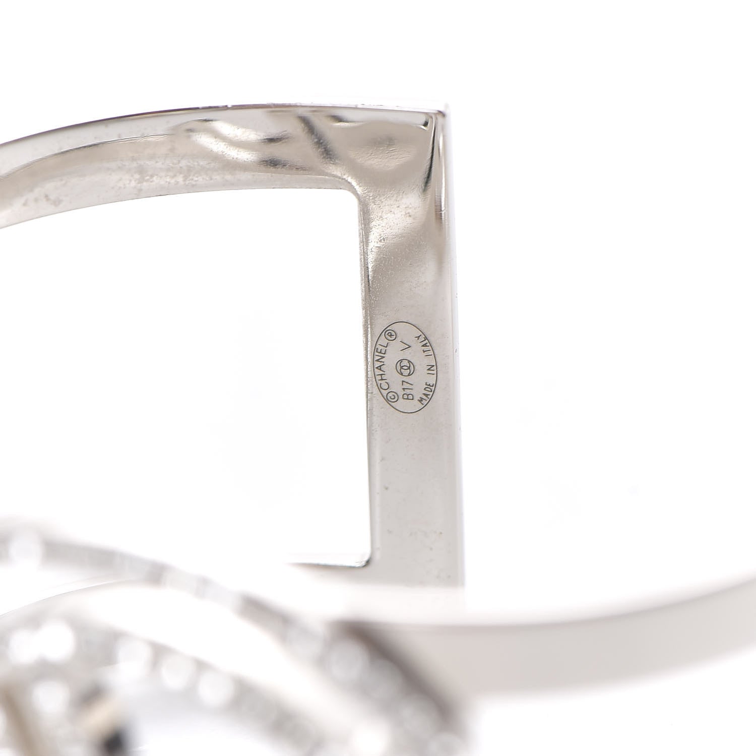 Chanel Crystal CC Cuff Silver 4 of 5