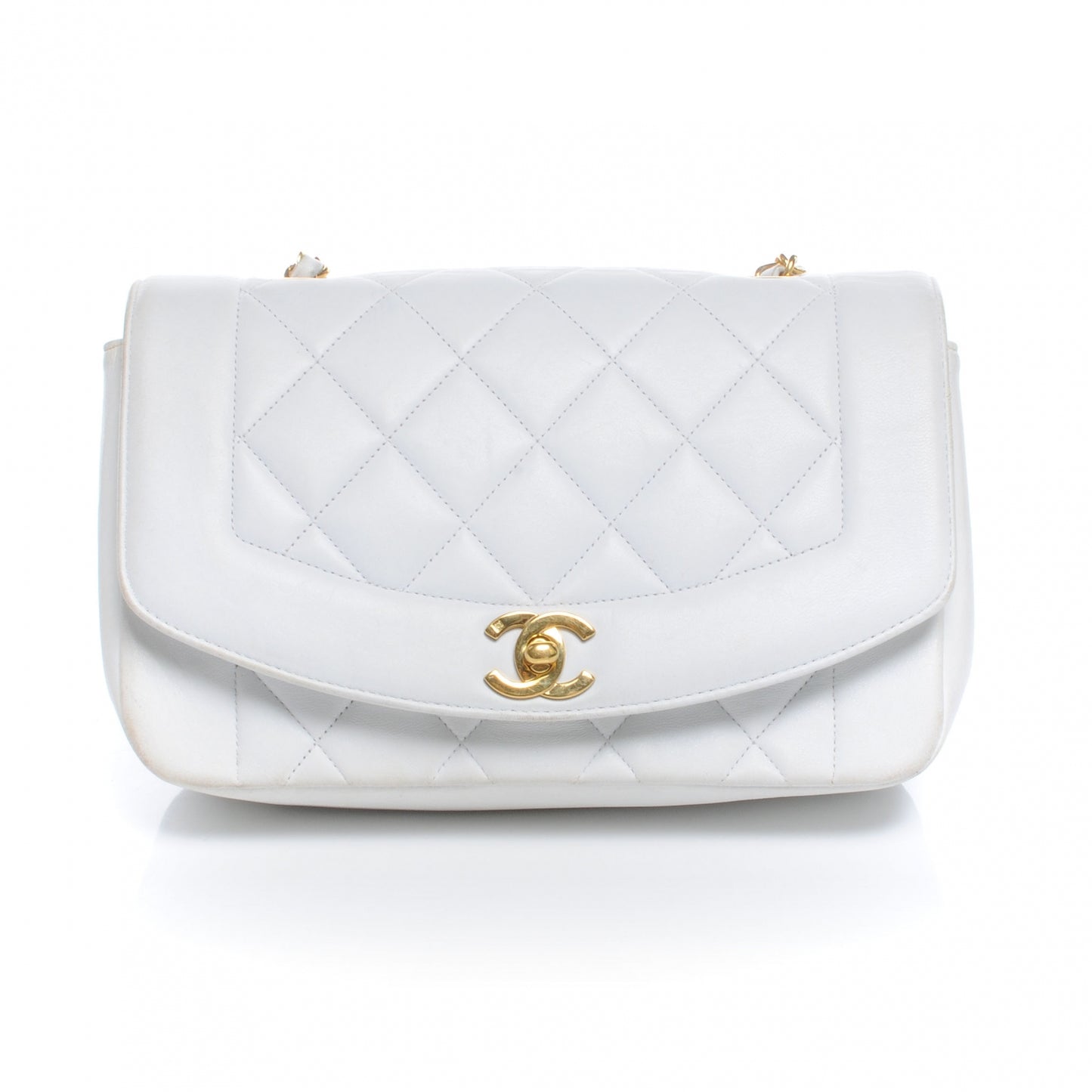Lambskin Small Single Flap White