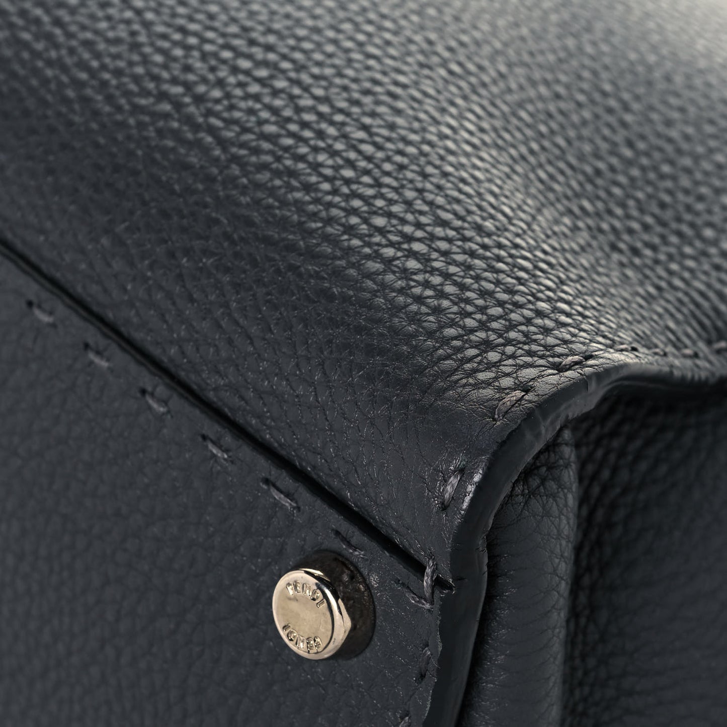 Cuoio Romano Selleria Bi-Color Medium Peekaboo Iconic Satchel Asfalto Latte