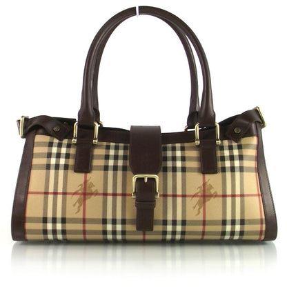 Burberry Haymarket Check Buckle Satchel 1 of 11