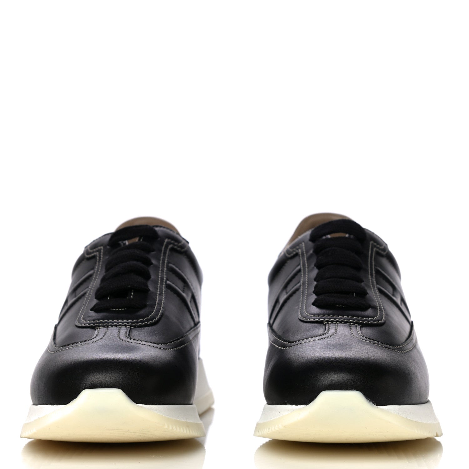 Hermes Calfskin Womens Quick Sneakers 38 Black 2 of 19