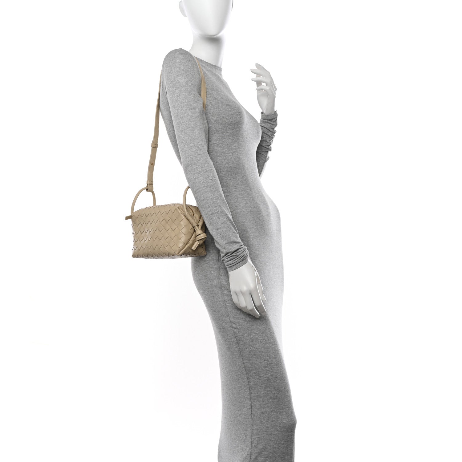 Bottega Veneta Calfskin Intrecciato Small Loop Top Handle Light Butterscotch 2 of 11