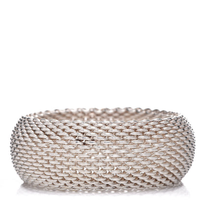 Tiffany Sterling Silver Wide Somerset Mesh Bracelet 1 of 4