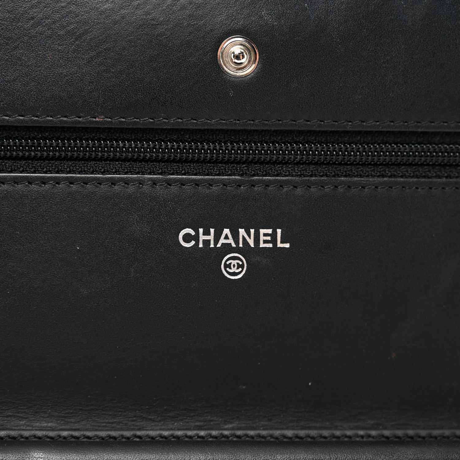 Chanel Patent Quilted Wallet On Chain WOC Black 5 of 9