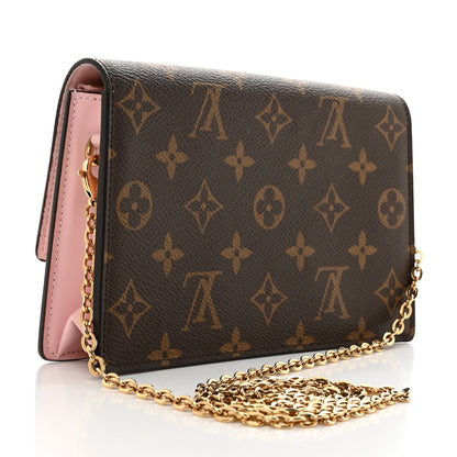 Louis Vuitton Monogram Flore Chain Wallet Rose Ballerine 2 of 9