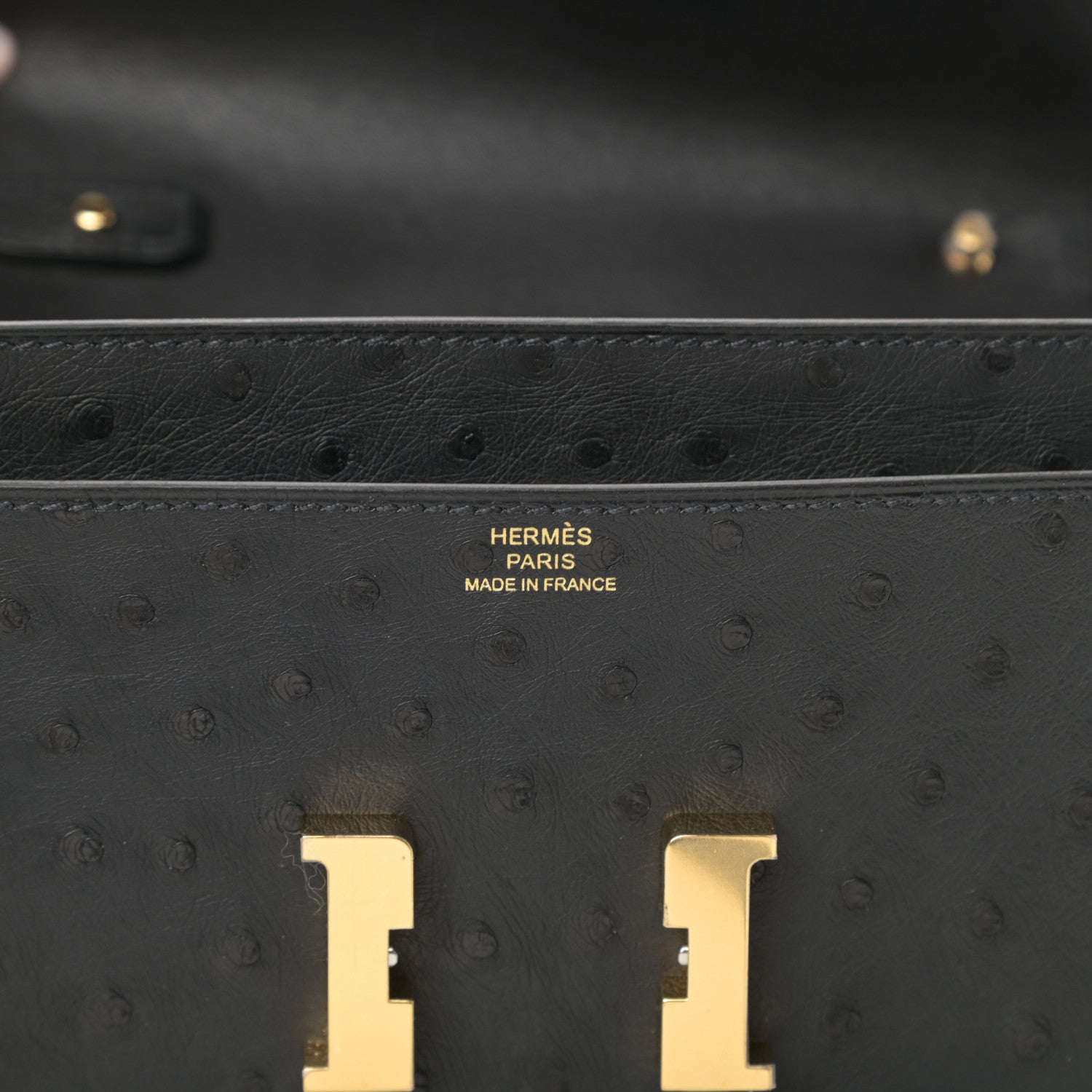 Hermes Ostrich Constance Long Wallet To Go Black 6 of 13