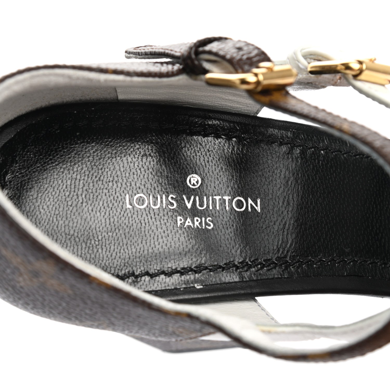 Louis Vuitton Calfskin Monogram Matchmake Cross Sandals 36 Black White 7 of 9