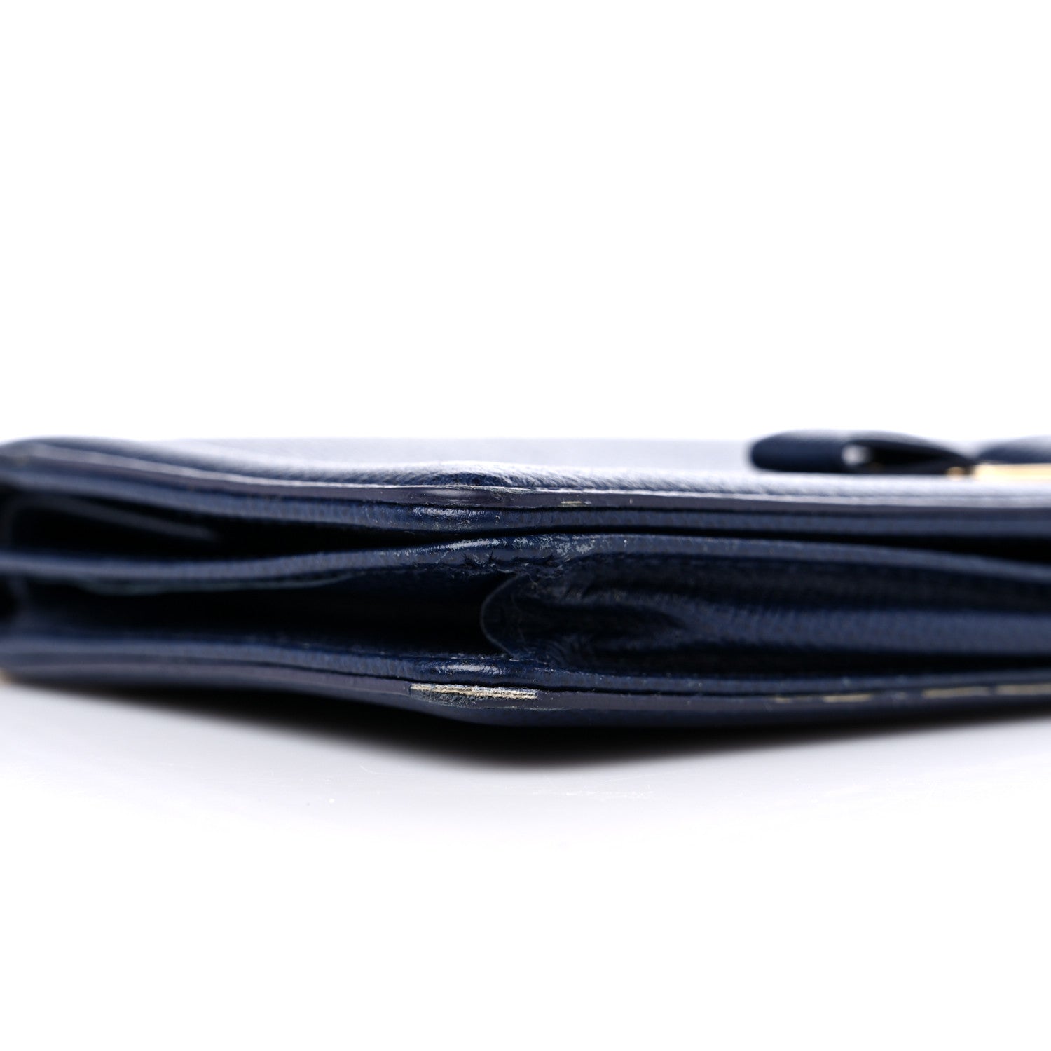 Salvatore Ferragamo Vera Bow Wallet On Chain Blue 8 of 14
