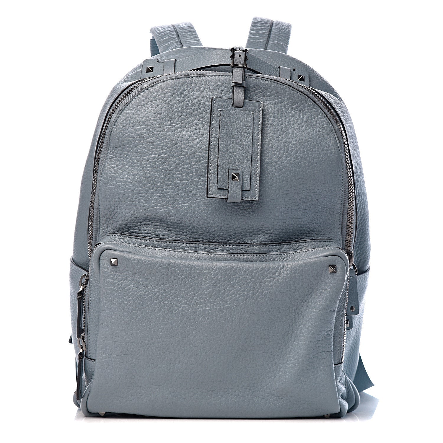 Valentino Garavani Grained Calfskin Rockstud Backpack Blue 1 of 9